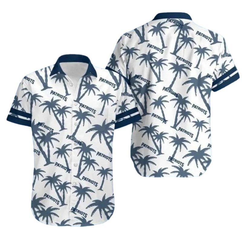 New England Patriots Classic Palms Coconut Hawaiian Shirt 1