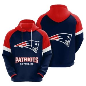New England Patriots Do Your Job Big Logo AOP Hoodie