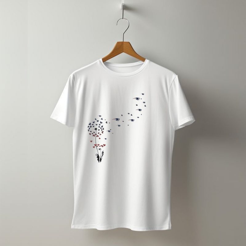 New England Patriots Floral Dandelion Hearts Blossoming Football Fan T Shirt T Shirt 1