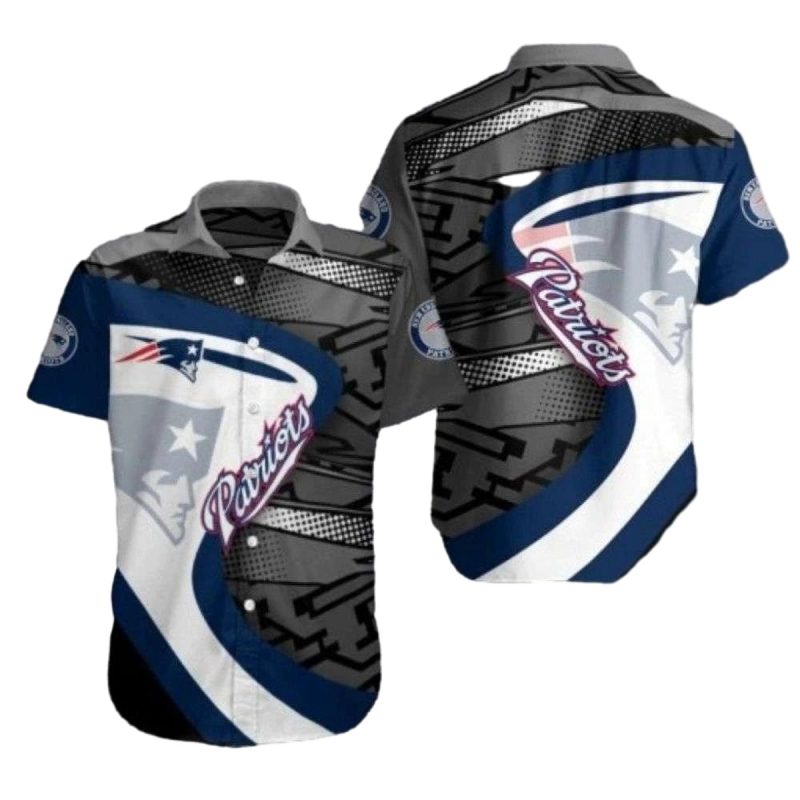 New England Patriots Geometric Rush Patern Hawaiian Shirt 1