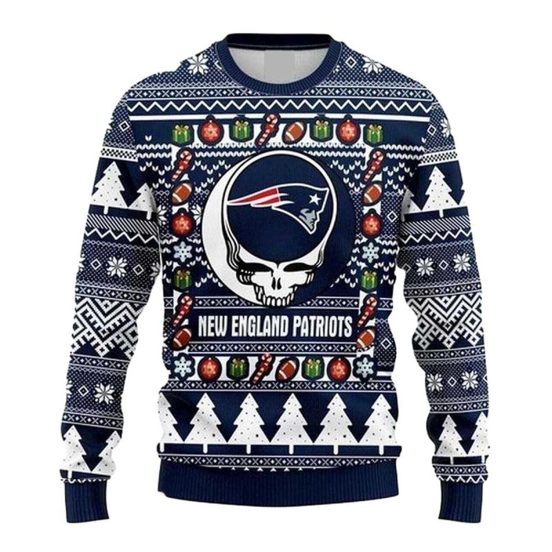 New England Patriots Grateful Dead Ugly Sweater 1