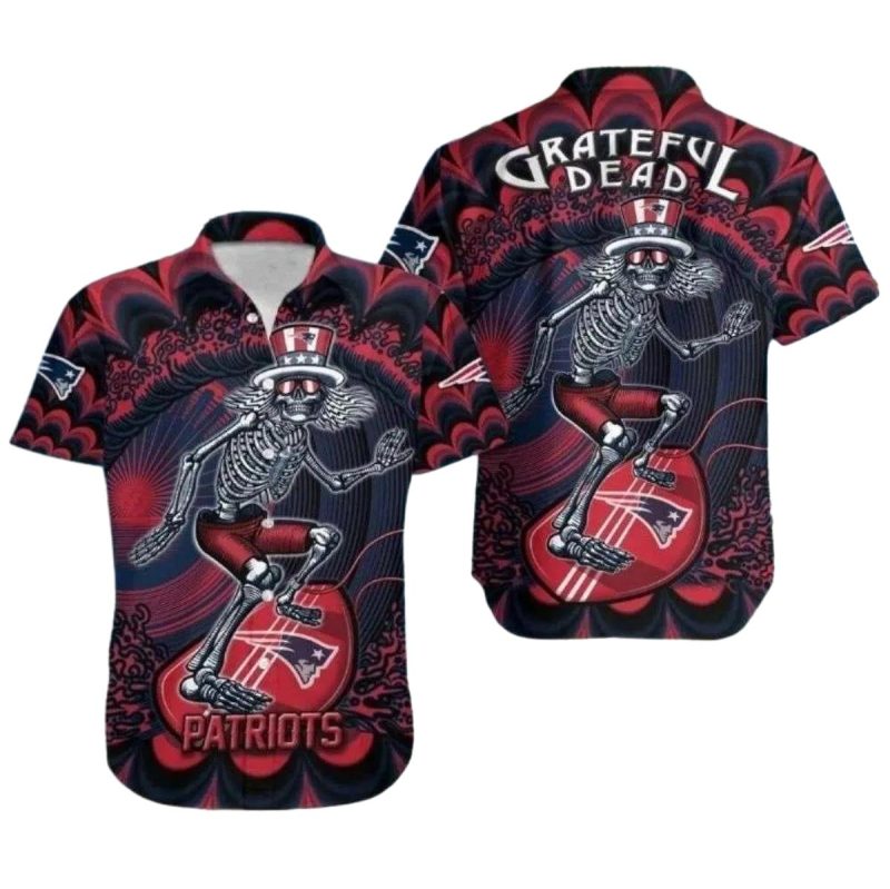 New England Patriots Grateful Tunes And Patriots Groove Hawaiian Shirt 1