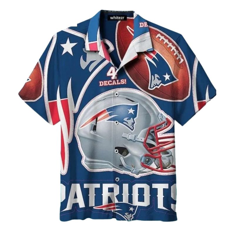 New England Patriots Gridiron Legacy Patriots Helmet Hawaiian Shirt 1