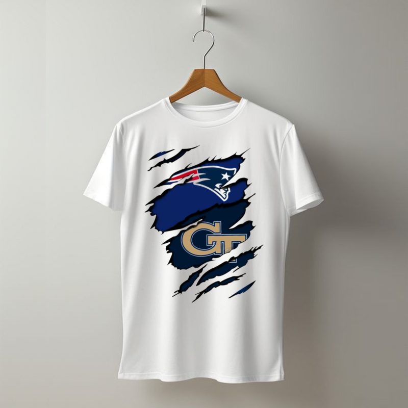New England Patriots Gt Tech Rip Claw Marks T Shirt T Shirt 1