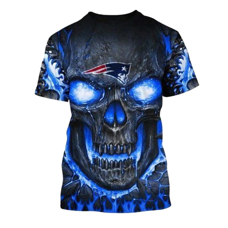 New England Patriots Hello Darkness My Old Friend Skull Aop T Shirt 1