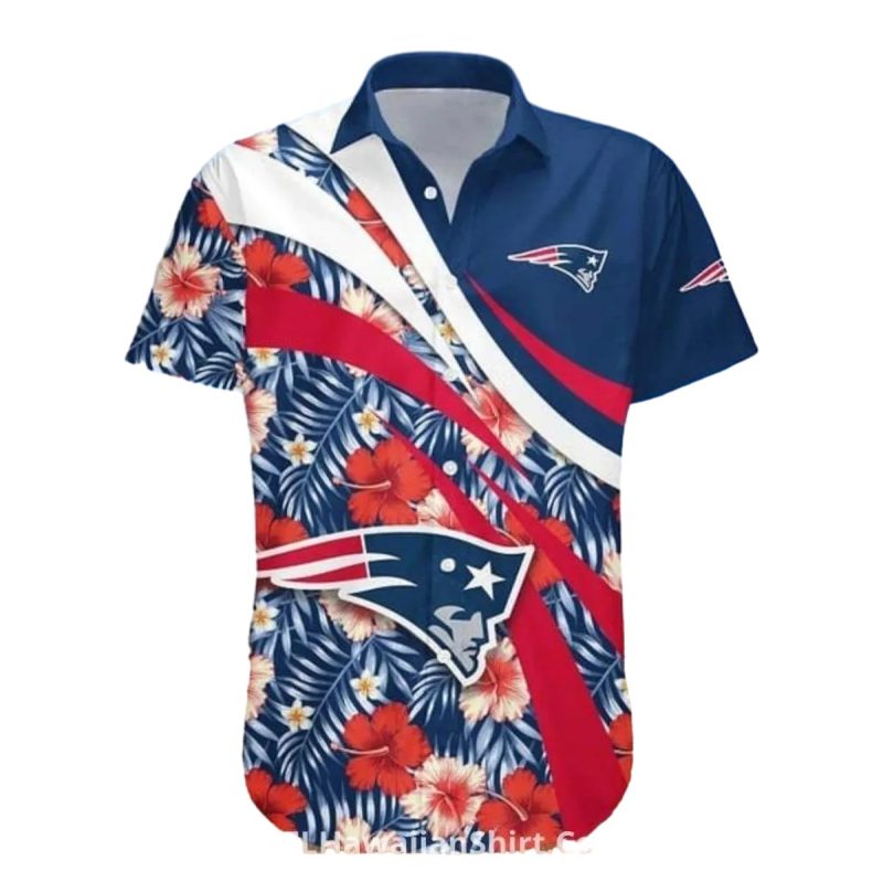 New England Patriots Hibiscus Floral Beach Vibes Hawaiian Shirt 1