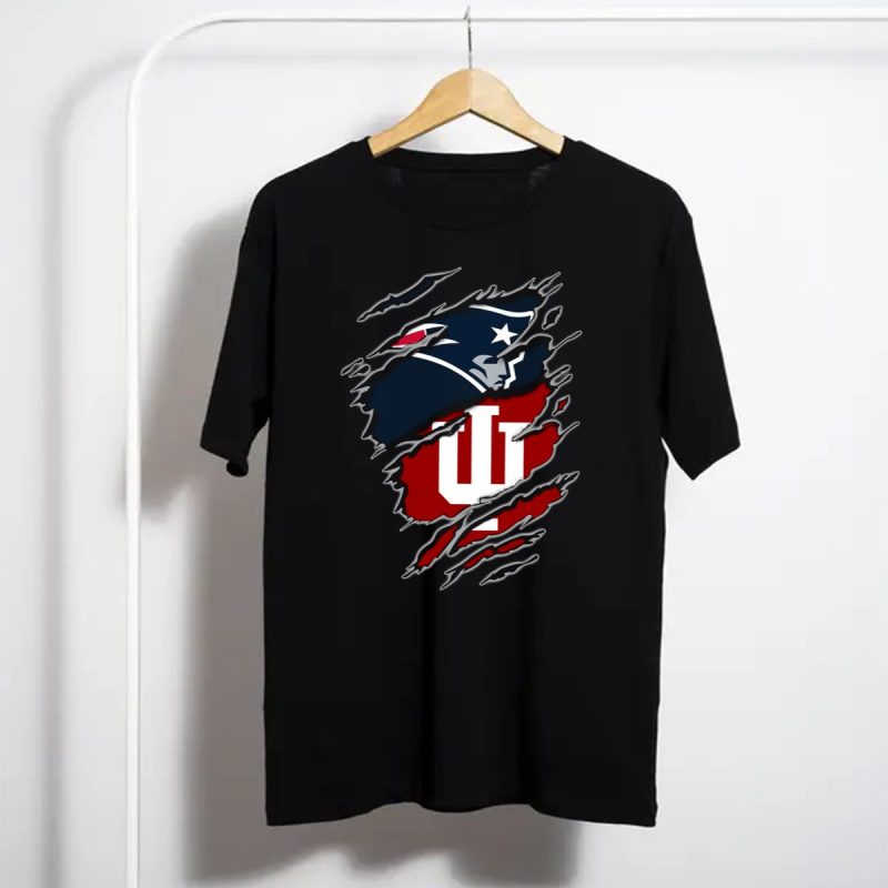 New England Patriots Indiana Hoosiers Mashup T Shirt T Shirt 1