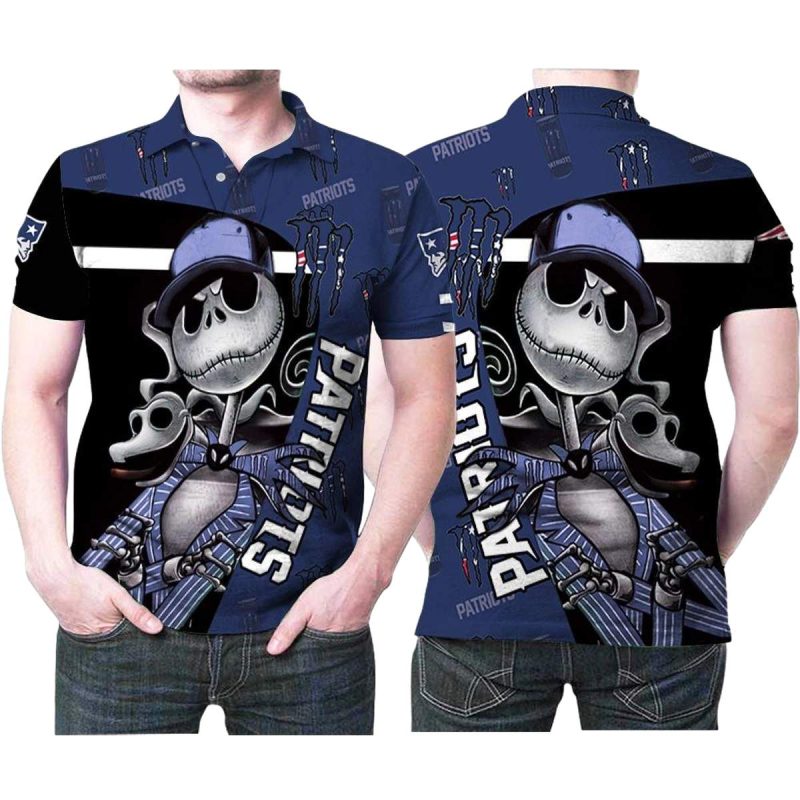 New England Patriots Jack Skellington Mosnter Energy Aop T Shirt 1