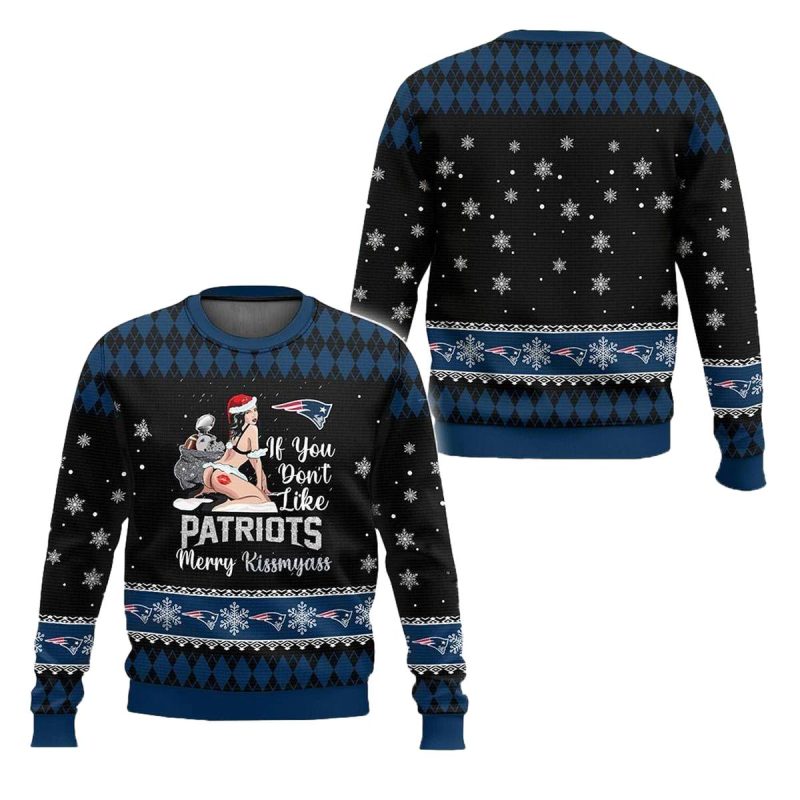New England Patriots Kissmyass Ugly Sweater 1