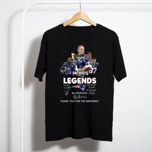 New England Patriots Legends Thank You For The Memories Signatures T-Shirt