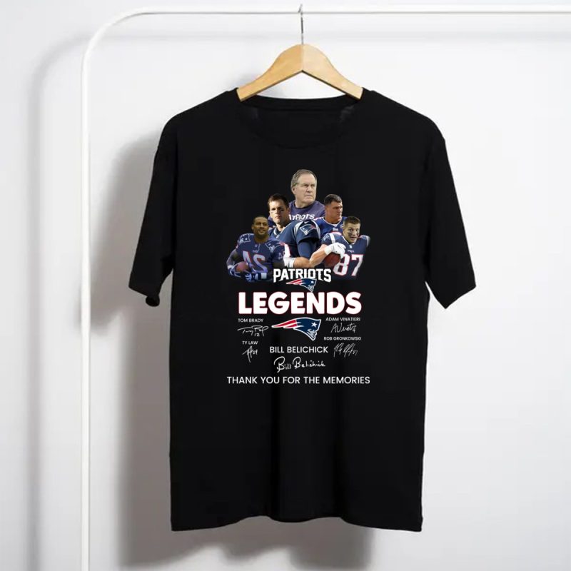 New England Patriots Legends Thank You For The Memories Signatures Shirt T Shirt 1