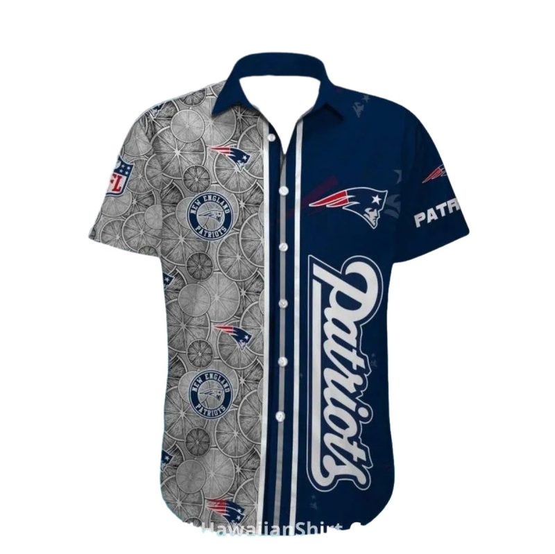 New England Patriots Logo Vintage Gear Inspired Hawaiian Shirt 1