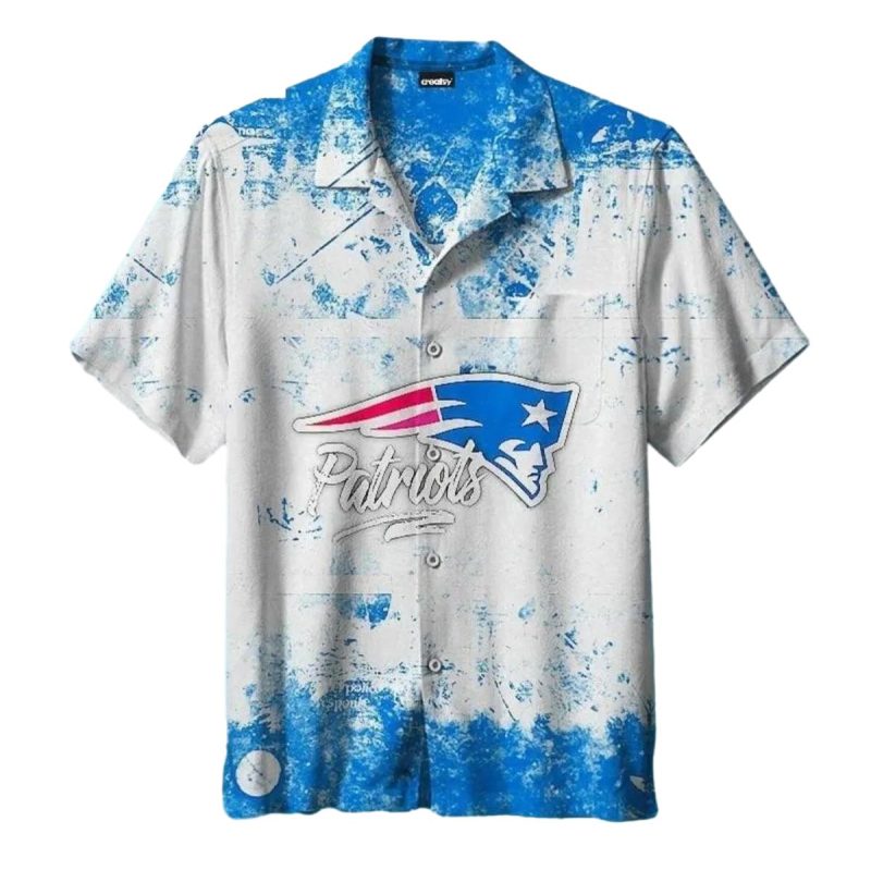 New England Patriots Logo Weathered Beach Vibes Hawaiian Shirt 1