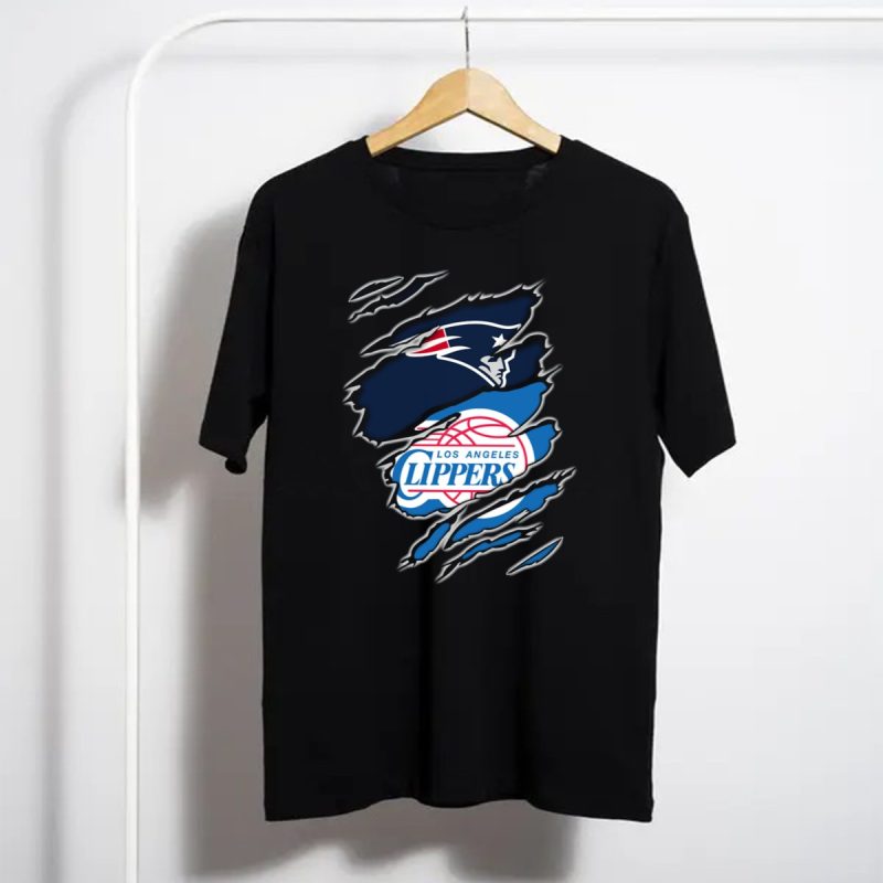 New England Patriots Los Angeles Clippers Crossover T Shirt T Shirt 1