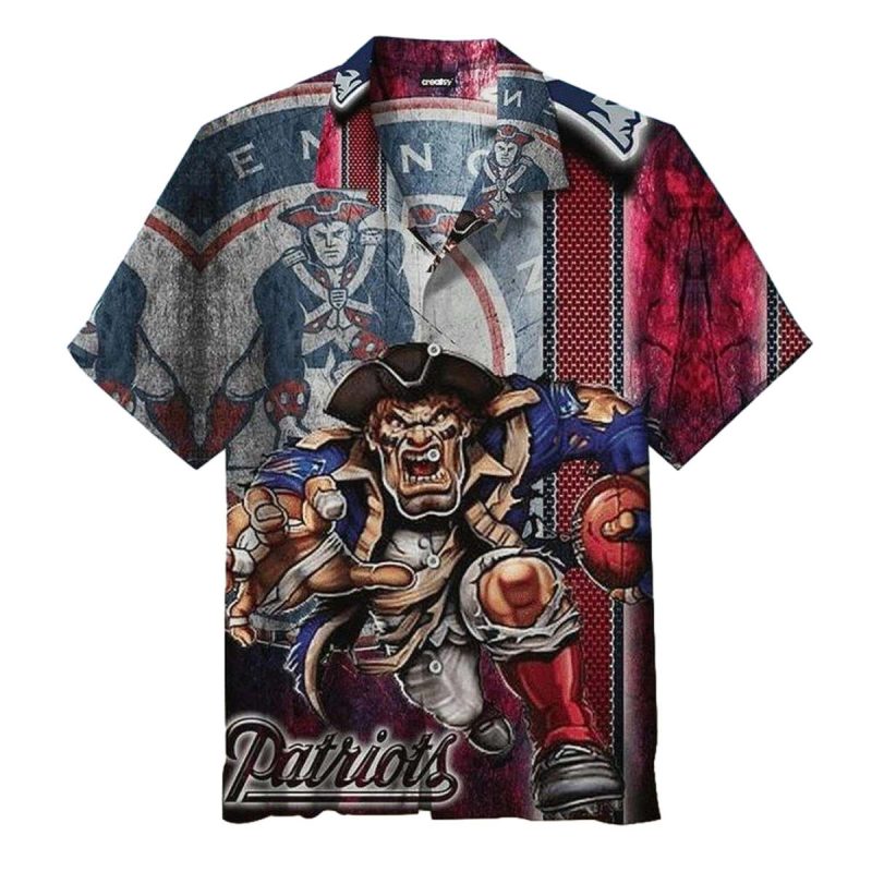 New England Patriots Mascot Rugby Vintage Hawaiian Shirt 1