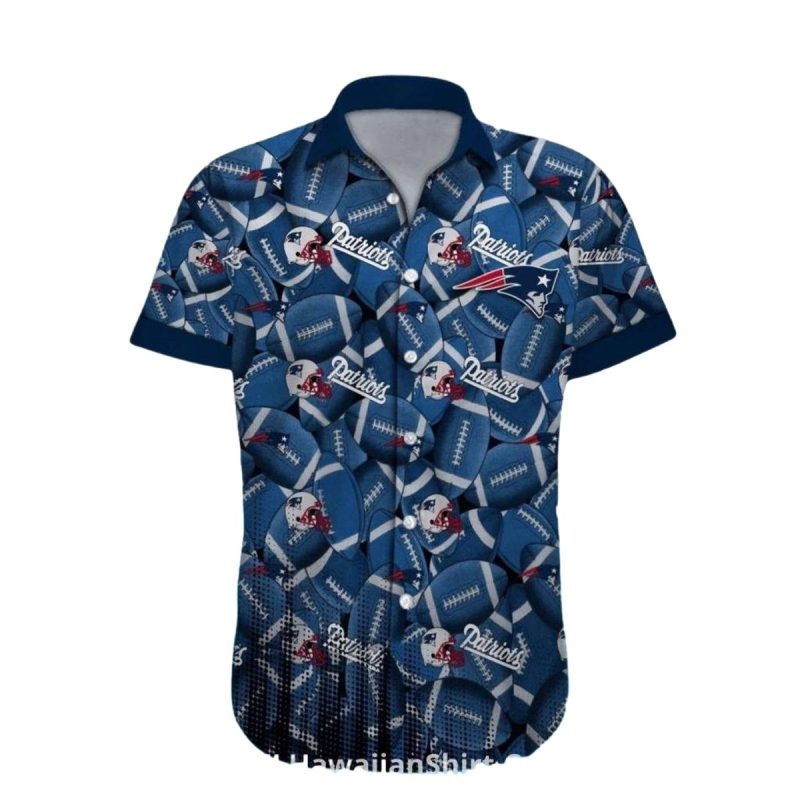 New England Patriots Multi Ball Pattern Hawaiian Shirt 1