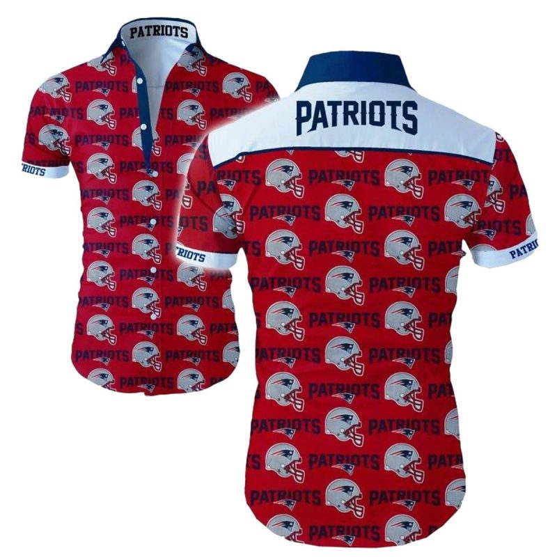 New England Patriots Multi Helmet Hawaiian Shirt 1