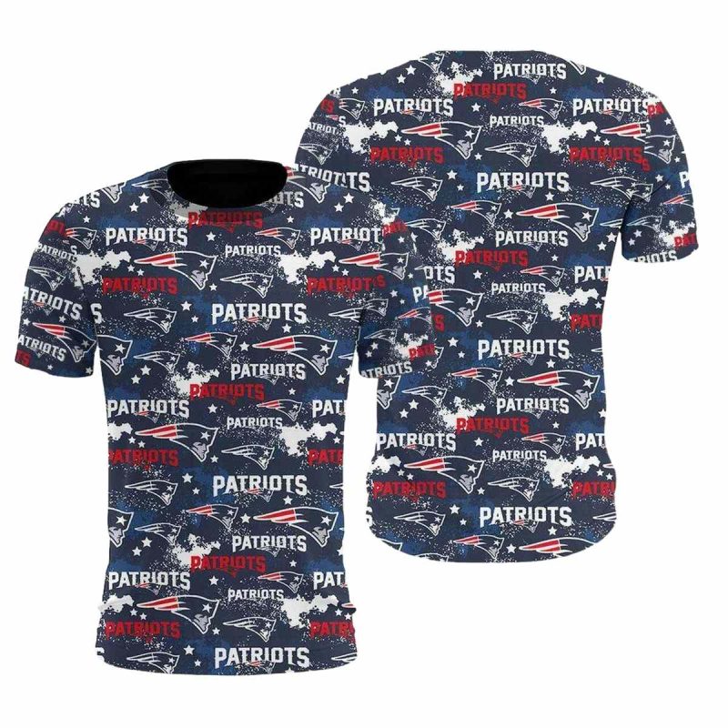 New England Patriots Multi Logo Lovely Aop T Shirt 1