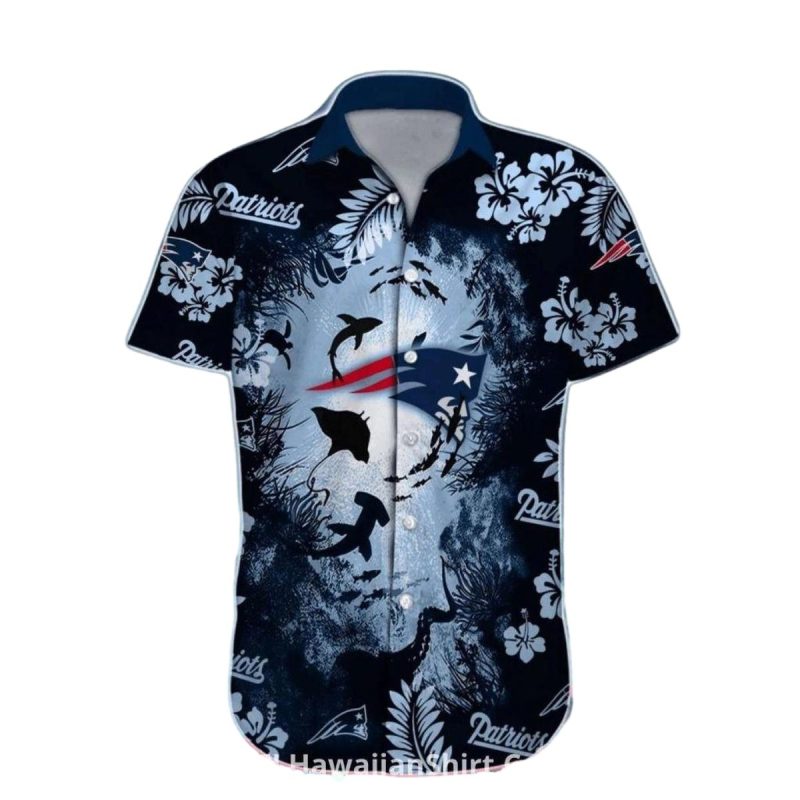New England Patriots Ocean Wave Hawaiian Shirt 1