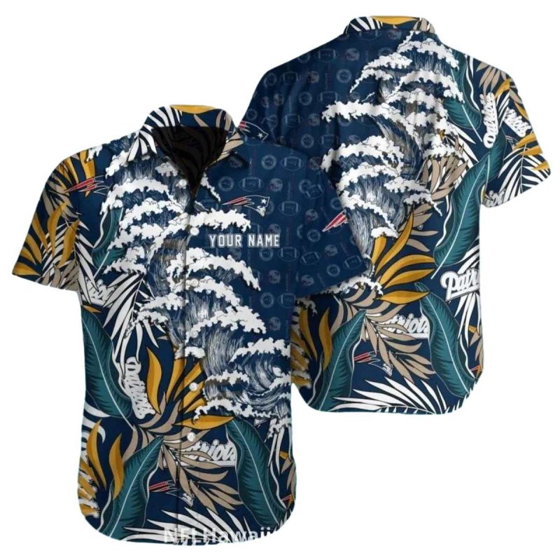 New England Patriots Ocean Wave Paradise Hawaiian Shirt 1