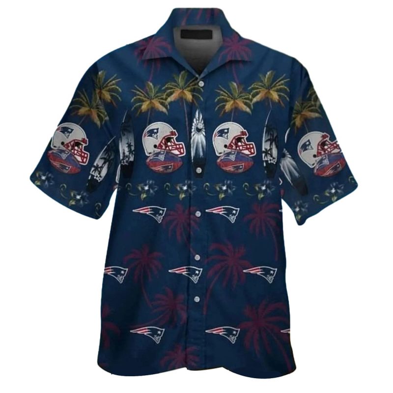 New England Patriots Palm Tree Helmet Hawaiian Shirt 1