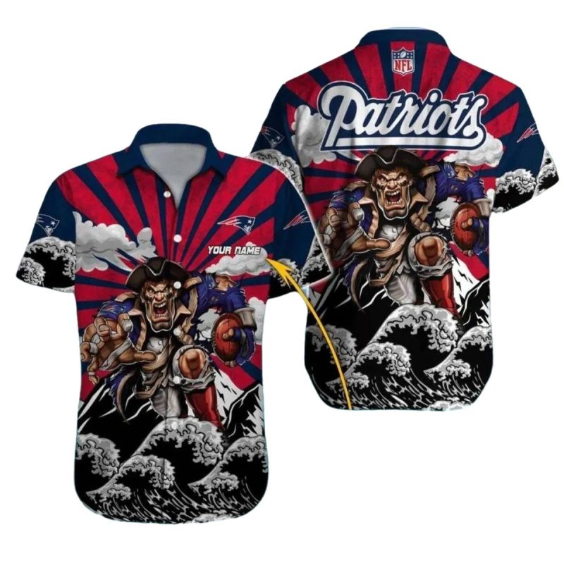 New England Patriots Pirate Mascot Hawaiian Shirt 1