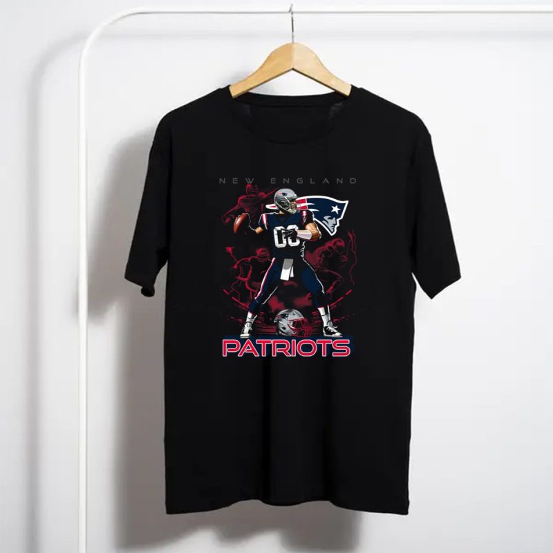 New England Patriots Quarterback Action 03 Football Team T Shirt T Shirt 1