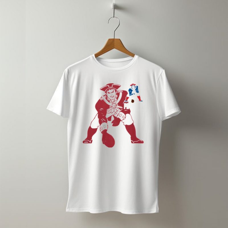 New England Patriots Retro Pat Patriot Football T Shirt T Shirt 1