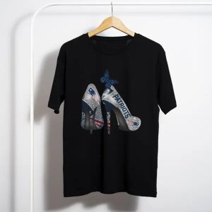 New England Patriots Rhinestone High Heels T-Shirt