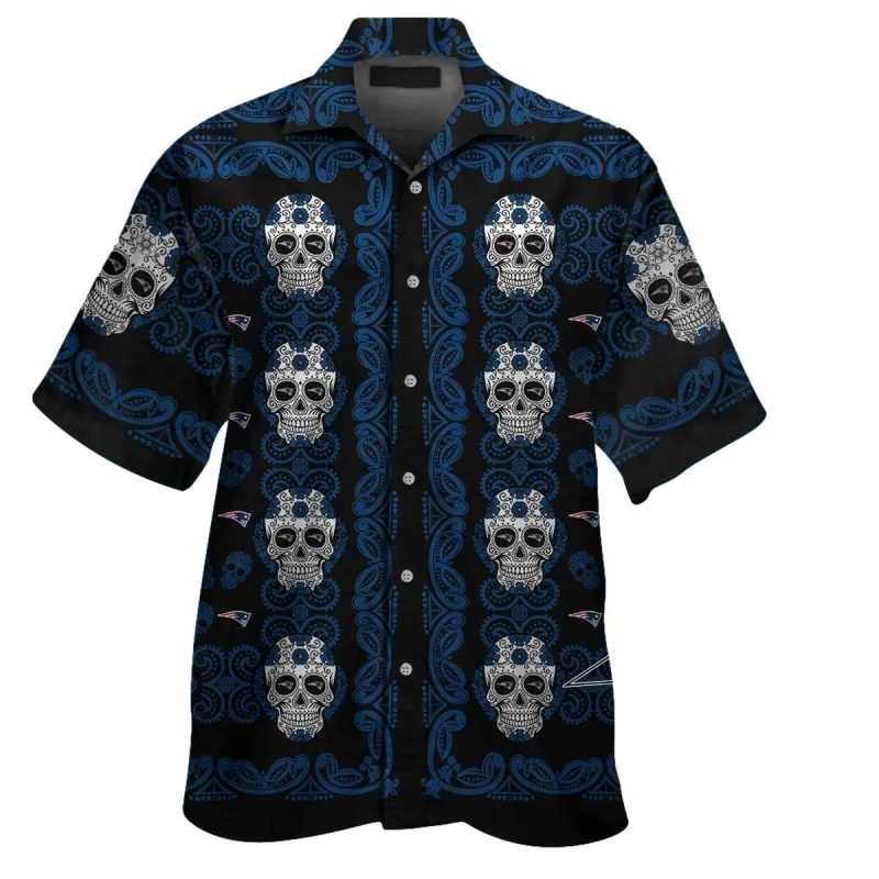New England Patriots Skull Tattoo Hawaiian Shirt 1