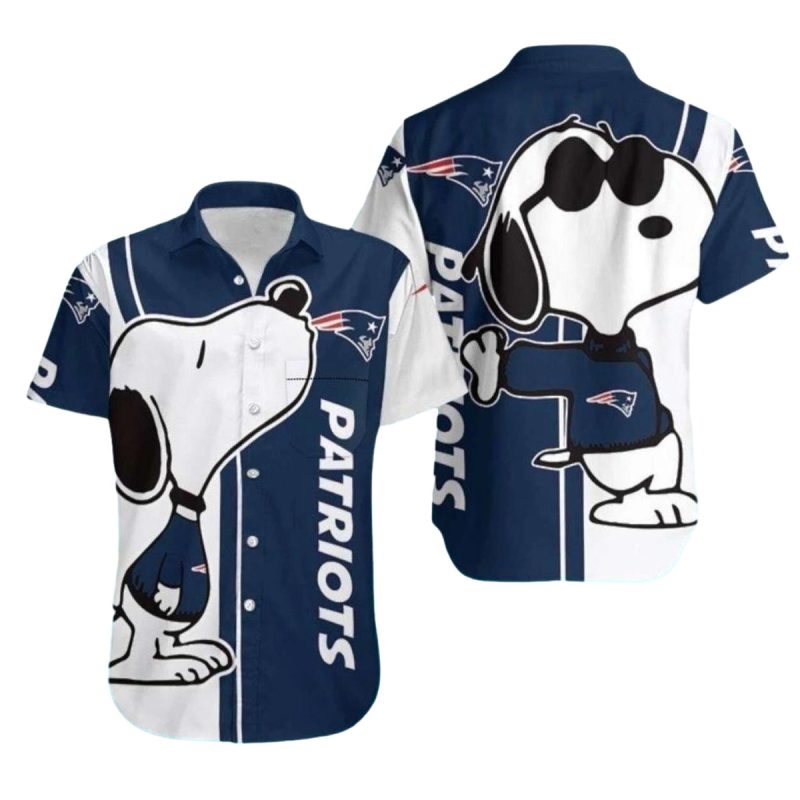New England Patriots Snoopy Kiss Logo Hawaiian Shirt 1