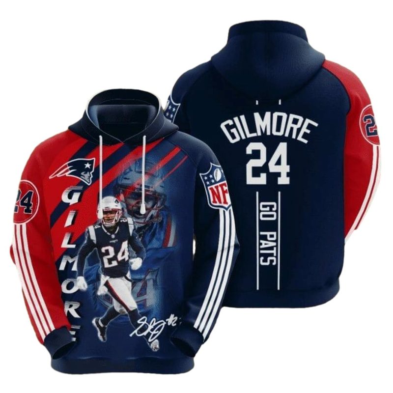 New England Patriots Stephon Gilmore Aop Hoodie 1