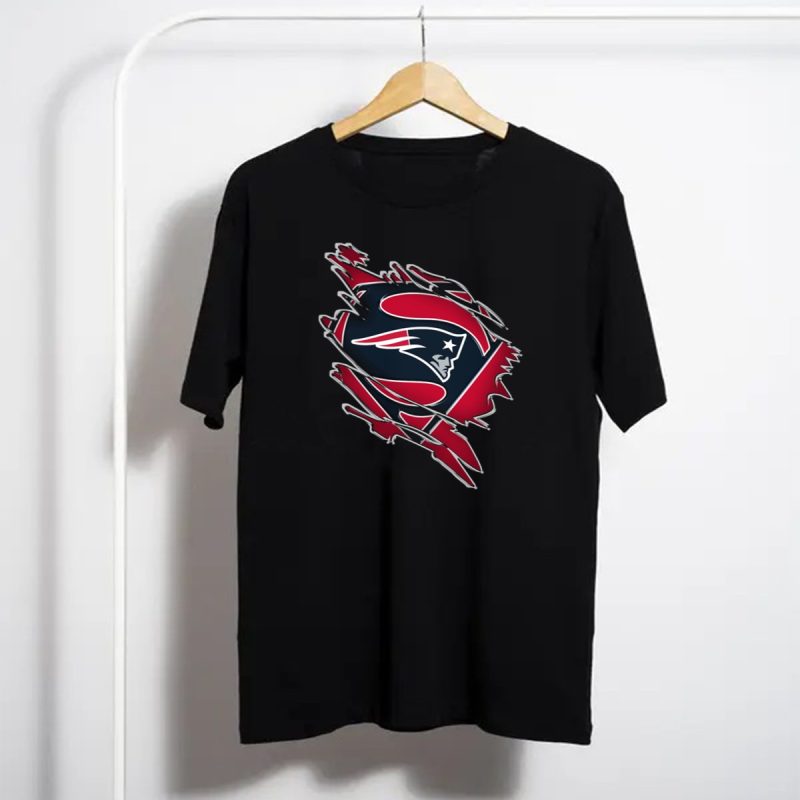 New England Patriots Superman Logo Mashup T Shirt T Shirt 1