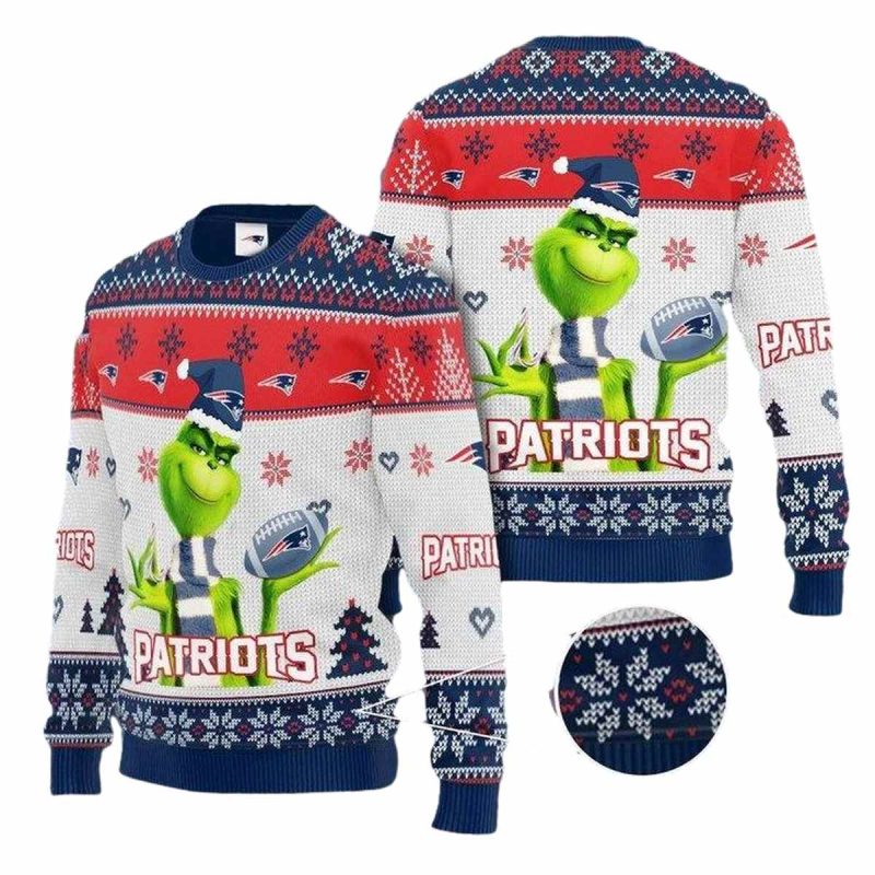 New England Patriots The Grinch Ugly Sweater 1