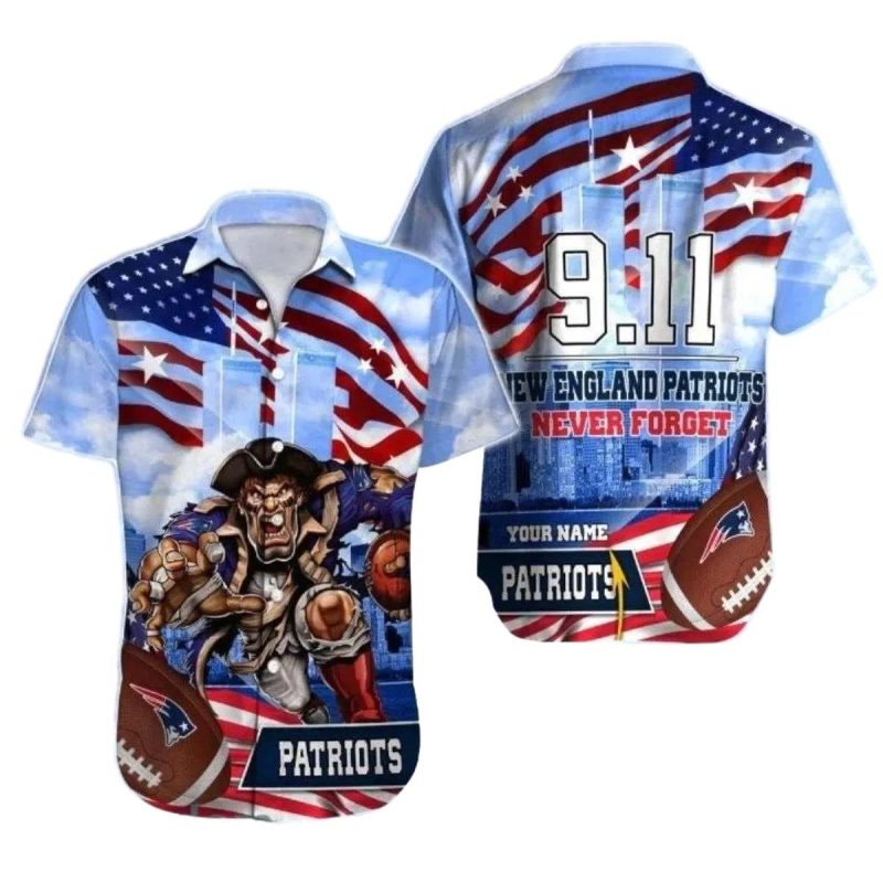 New England Patriots Tribute Skyline Patriots Remembrance Hawaiian Shirt 1