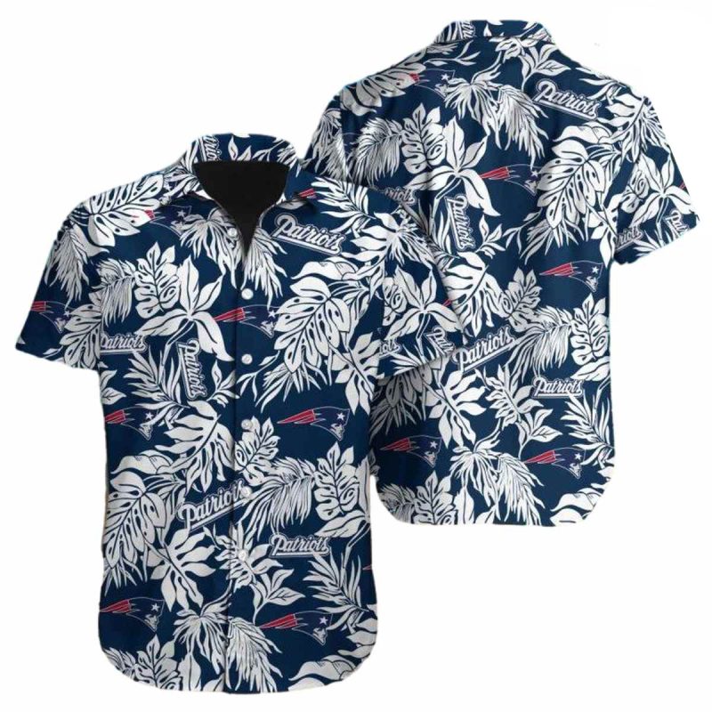 New England Patriots Tropical Leafs Hawaiian Shirt 1