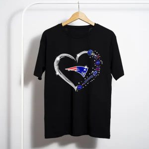 New England Patriots Twinkle Heart T-Shirt