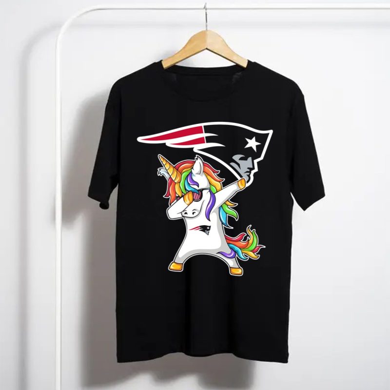 New England Patriots Unicorn Dabbing Rainbow Mane Nfl T Shirt T Shirt 1