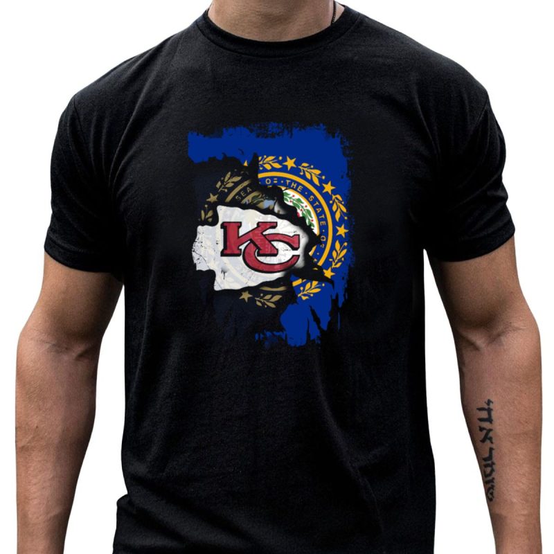New Hampshire State Seal Kc Chiefs Logo Fusion T Shirt T Shirt 1 1
