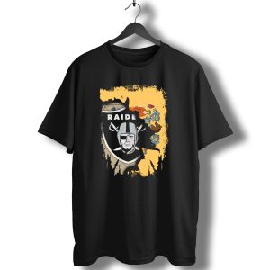 New Jersey Raiders Shield Over State Flag Elements T-Shirt