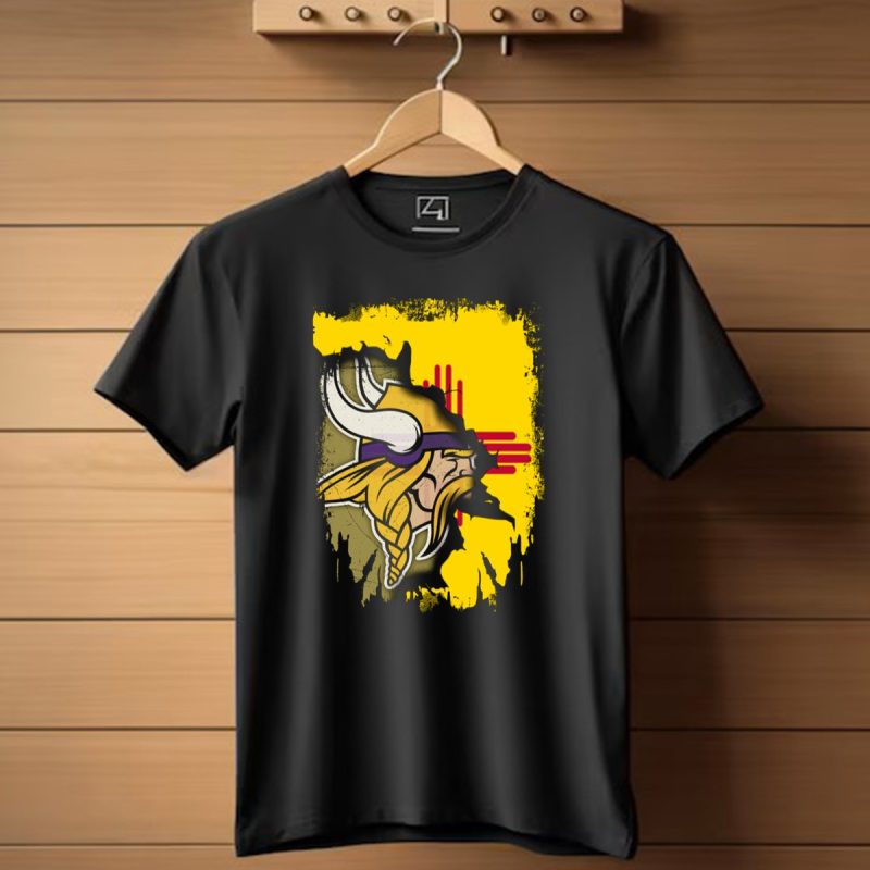 New-Mexico-With-Vikings-And-Zia-T-Shirt-1_T-Shirt-1 New Mexico With Vikings And Zia T Shirt 1 T Shirt 1