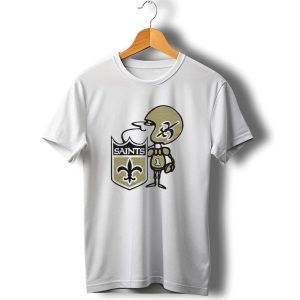 New Orleans Saints 1967 Alt Logo Fleur De Lis Football Player T Shirt