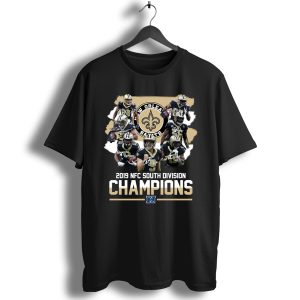 New Orleans Saints 2019 Nfc South Division Champions Signature T-Shirt