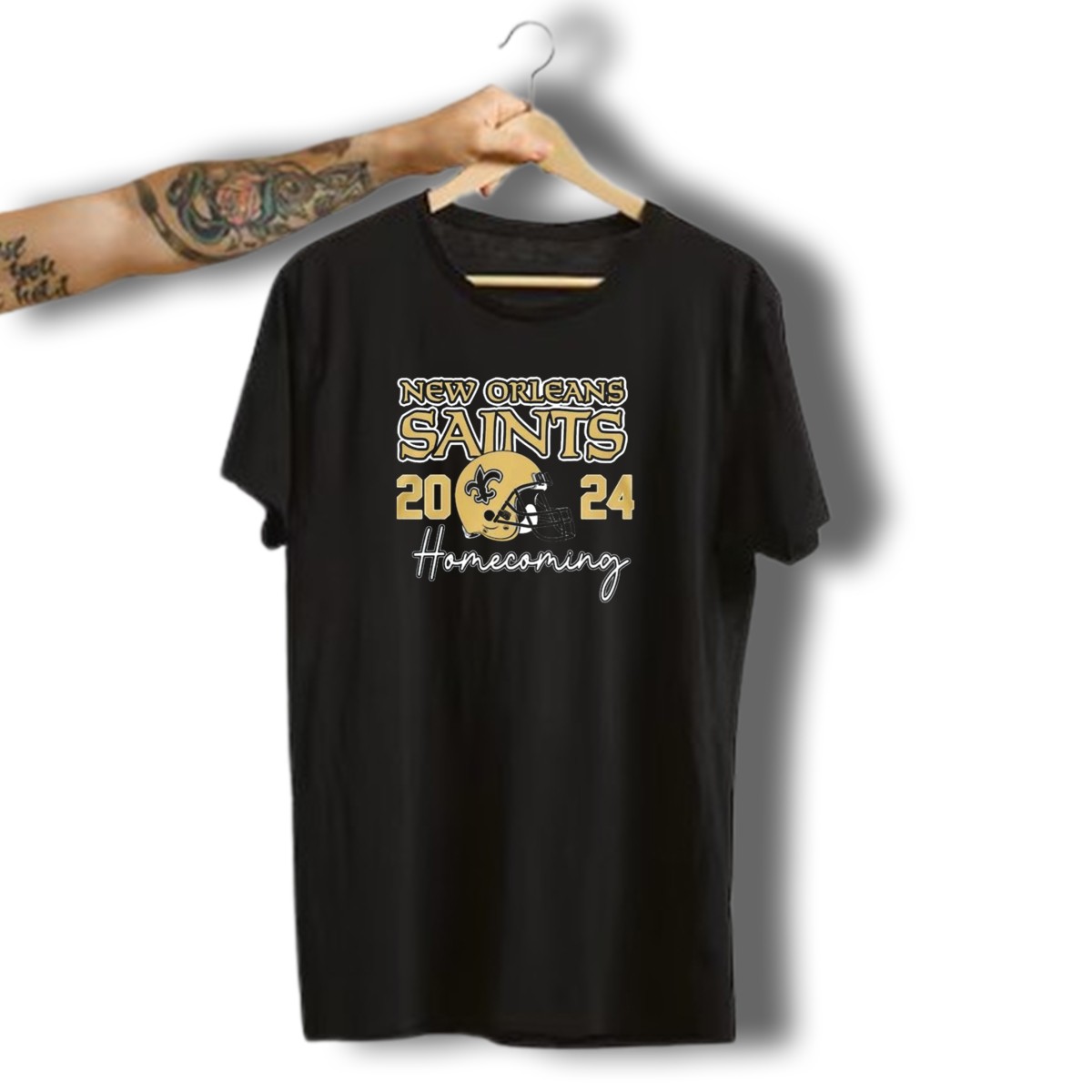 New-Orleans-Saints-2024-Homecoming-Football-Fleur-De-Lis-Helmet-T-Shirt-1_t-shirt-3_4