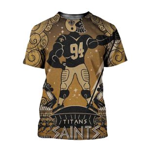 New Orleans Saints A Clash With The Tennessee Titans AOP T Shirt