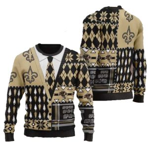 New Orleans Saints American Football Team Cardigan Style Ugly Sweater