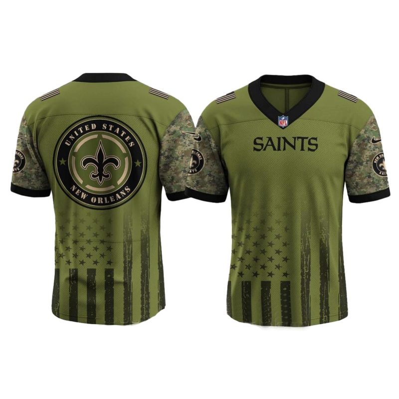 New Orleans Saints And Independence Day Baseball Jersey 1