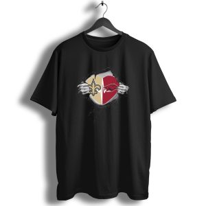New Orleans Saints Arkansas Razorbacks Heart T Shirt