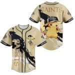 New Orleans Saints Awesome Pikachu Baseball Jersey