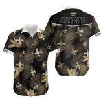 New Orleans Saints Black And Gold Feather Hawaiian Shirt Stylish Fanwear